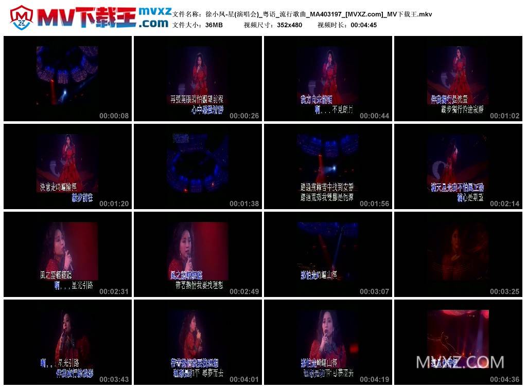 徐小凤-星(演唱会)_粤语_流行歌曲_MA403197